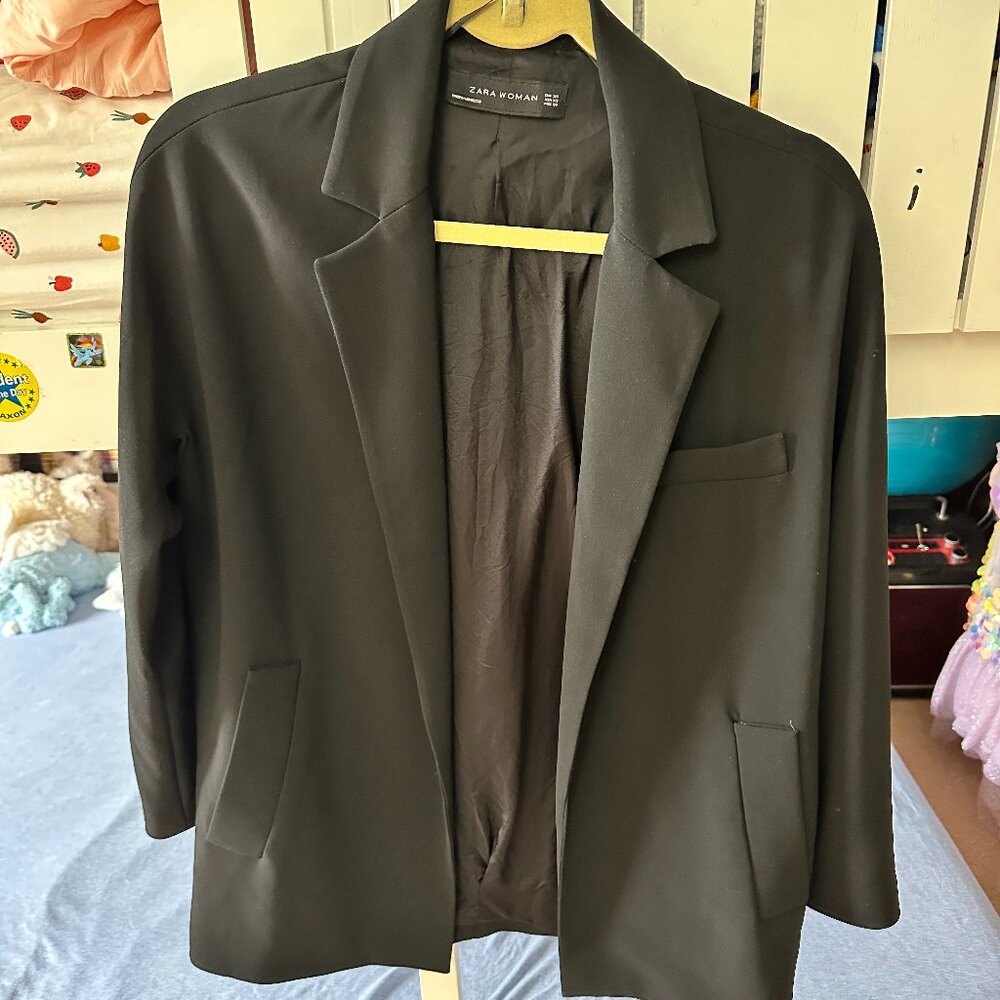 Zara Women Black Blazer - Size XS